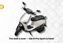 Ola S1 Pro Sport – India’s Sportiest Electric Scooter with 320 Km Range Ola S1 Pro Sport
